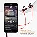 Parasom Headset, R2 Magnet Attraction Sport in-Ear Earbuds Heaphones Earphones with Mic Stereo Bass & Phone and Track Control (Black/Red)