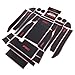 Custom Fit Cup Holder,Ford F150 Cup Holder Mat Non-Slip Interior Door Cup Arm Box Storage Mat,Arm, Box, Door and Center Console Liner Accessories for Ford F150 2015 2016 2017 2018 29 PC-Set (Red Trim)