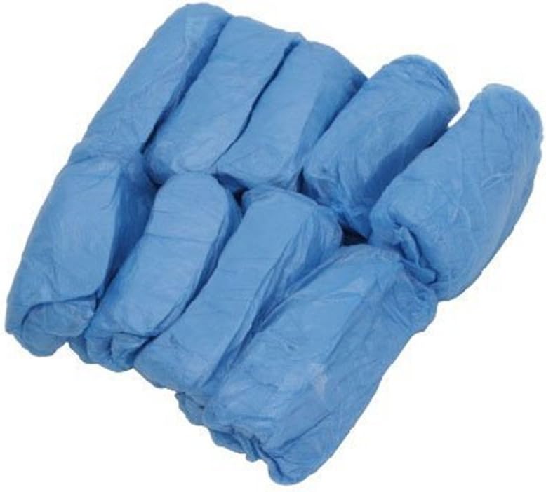 100 Pcs Home Office Blue Plastic Disposable Shoes Cover Plastic Shoes Cover