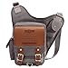 Mens Boys Vintage Canvas Shoulder Military Messenger Bag Great Birthday Gift for Families and Friends(Canvas Gray)