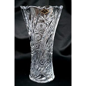Amazon Com Czech Bohemian Crystal Glass Vase 12 H Vintage Hand