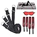 Bed Restraints Kit Under Bed Bondage Eye Mask Blindfolds Soft Wrist and Ankle Handcuffs with Restraint Straps Rope for Couples Sex（Black+Red）