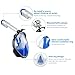 COSUPA Full Face Snorkel Mask, Surface Snorkeling Face Mask for Easy Breathing and Panoramic Vision, with Dry Snorkel, Anti-Fog & Anti-Leak System and GoPro Mount