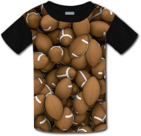 enrgbnhzad 321 Youth Casual American Footballs 3D Printed T-Shirts Short Sleeve Tops Tees For Boy's or Girl's S