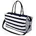iwill CREATE PRO Travel Totes Luggage, Canvas Travel Storage Bag, Blue Stripes
