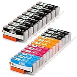 EBBO High Yield 20 Pack PGI-250XL CLI-251XL Ink Cartridges Compatible with Canon Pixma MX922 MG5620 MG7520 MG5520 IP7220 IP8720 IX6820 MG5420 MG5422 MG5522 MG6320 MG6420 MG6620 MG7120 MX722 Printer