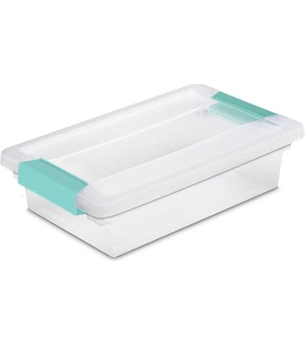 Amazon.com: Sterilite 19628604 Medium Clip Clear Storage Box With