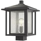 Z-Lite 1 Light Outdoor Post Mount Fixture 554PHBS-BK