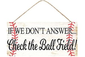 CRAIG BACHMAN Check the Ball Field Wooden Sign Baseball (12.5 Inches x 6 Inches)