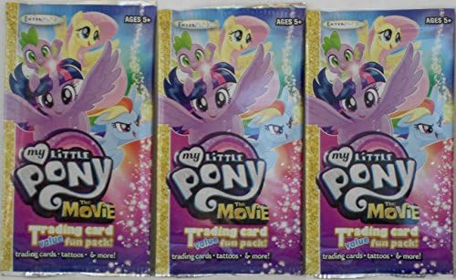 3 My Little Pony: The Movie Trading Card Value Fun Packs Bundle
