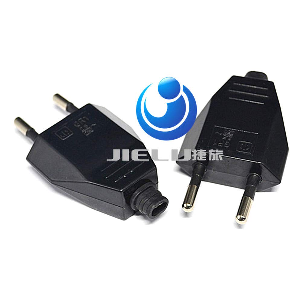 European EU CEE 7/16 Type C Rewireable Power Plug Black Color 10 pcs