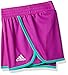 adidas Big Girls' Knit Short 3 Inseam, Shock Purple/Shock Mint, Large/14