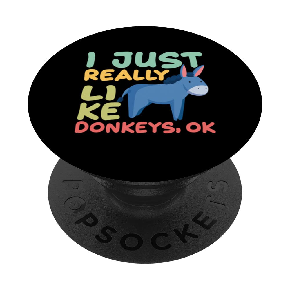 I Just Really Like Donkeys, okay Mule Long Ear Donkey PopSockets Swappable PopGrip