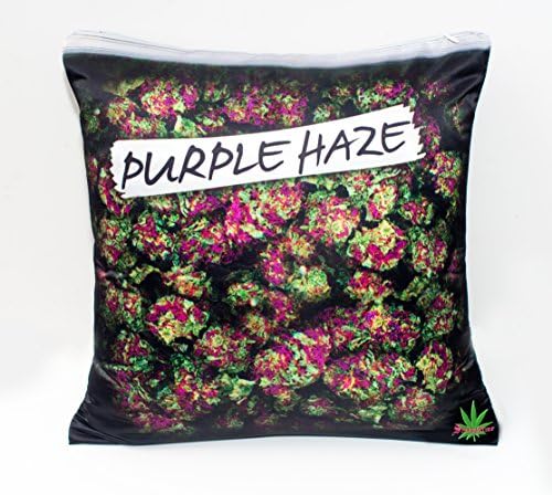 Purple Haze My Kush Printed 18 X18-inch Pillowcase Cover Cushion Weed Pillow Case Cannabis Marijuana Leaf Dope Design for Throw Pillow