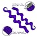 12 Pieces Party Highlights Clip in Colored Hair Extensions for Kids Girls Colorful Hair Extensions 22 inches Curly Wavy Synthetic Hairpieces Multi-Colors Purple Hair