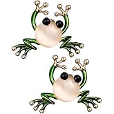 Acxico 2 pc Lovely Women Fashion Jewelry Lapel Collar Pin Brooch Frog Shape Brooch Alloy