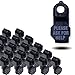 50 X 6mm Black Plastic Retail Shop Security Display Hook Anti- Theft, Anti Sweep Stop Lock with Please Ask for Help Sign for Pegboard or Slat wall