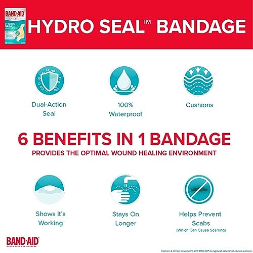 Band-Aid Brand Sterile Hydro Seal Waterproof Adhesive Hydrocolloid Gel ...