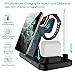 Wireless Charger, QI-EU 4 in 1 Qi-Certified 18W Fast Charging Station Compatible Apple Watch Airpods iPhone Se/11/11pro/X/XS/XR/Xs Max/8/8 Plus, Wireless Charging Stand Compatible Samsung S20/S10