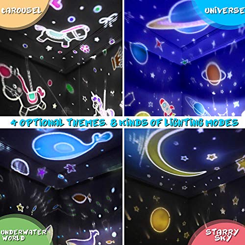 image for zonpor Star Projector Night Light for Kids - 360 Degree Rotating, 4 Op
