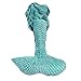 Auchen Mermaid Tail Blanket for Adults Women Girls Teens, Handmade Crochet Mermaid Blankets, Soft Birthday Valentine's gift 74''x35'' Mint Green