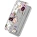 luolnh Compatible with iPhone 5 case,iPhone 5s Se Case with Flowers, Slim Shockproof Clear Floral Pattern Soft Flexible TPU Back Cover -3 Color Flowers