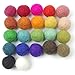 100pc 20mm Diy Christmas Decor Wool Felt Balls Mixed Colour Wool Pom Gumball Beads Craft Decoration