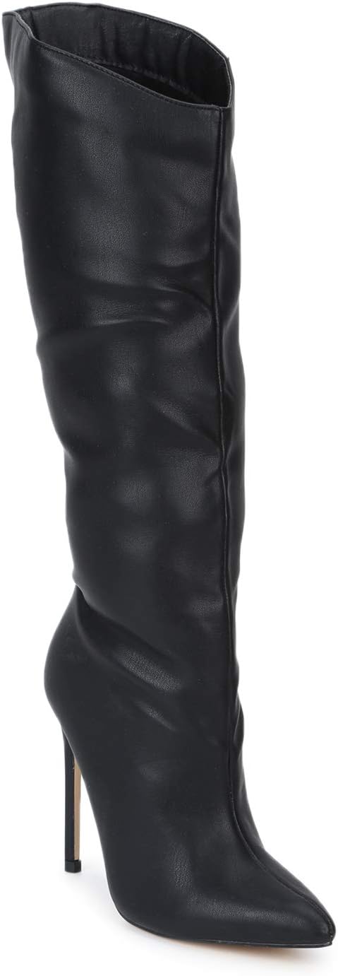 TRUFFLE COLLECTION Women's TOTS1 Black PU Boots