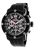 TW Steel Men's Black Dial Black Rubber