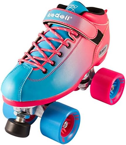 New! Riedell Dart 2 Tone Pink &amp; Blue Ombre Quad Roller Speed Skate Youth &amp; Adult Sizes! (Youth 2)