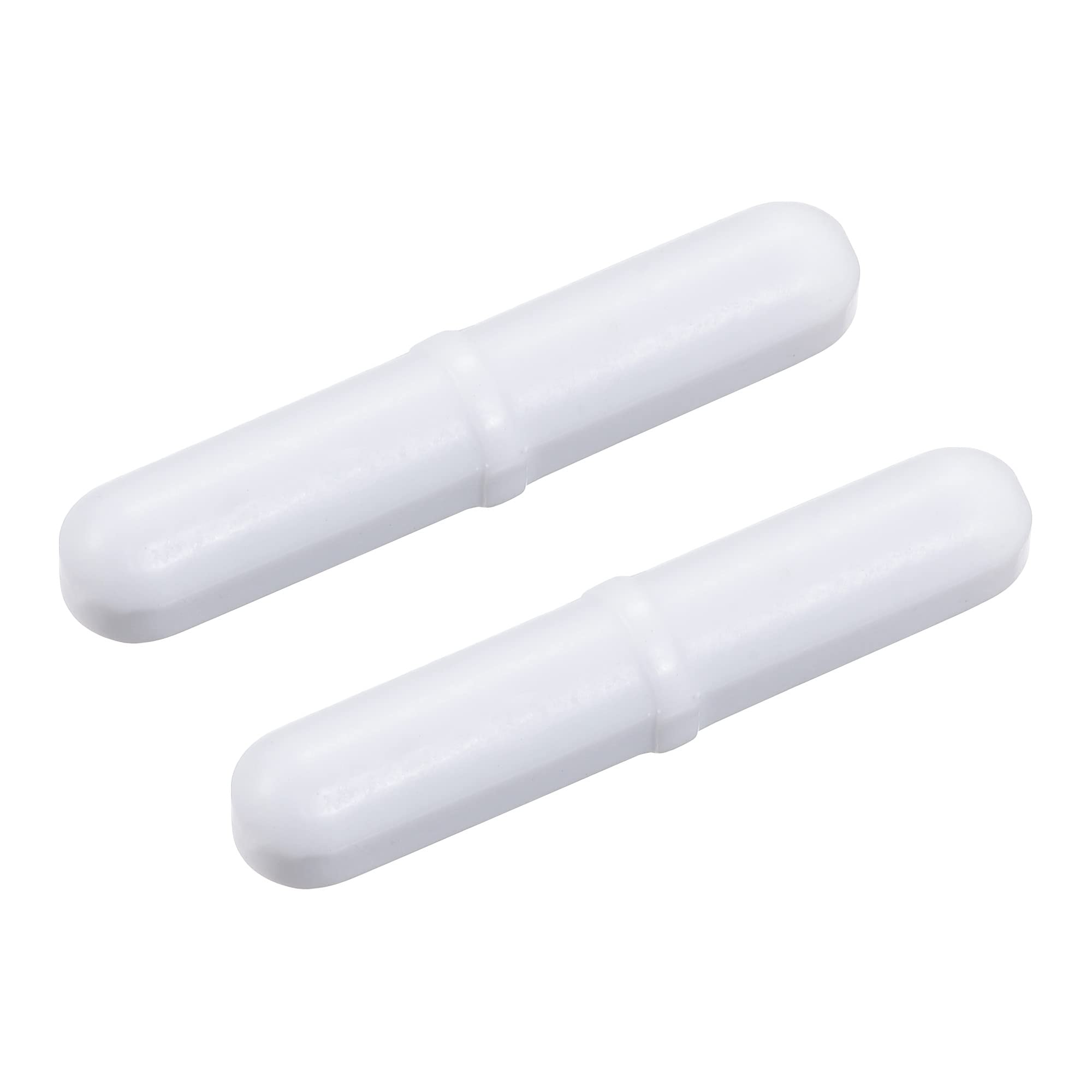 sourcing map Magnetic Stirrer Mixer Stir Bar Rod 45mm(1.77") with Ring Shape PTFE Coating Magnet White for Laboratory Pack of 2