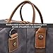 Travel Duffel Bag Waterproof Canvas Overnight Bag Leather Weekend Oversized Carryon Handbag Grey
