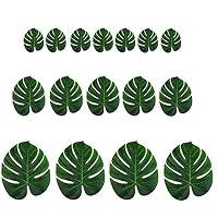 WSXUS Tropical Palm Leaves, 3 Sizes Safari Leaves, 60 Pieces Artificial Monstera Plant for Hawaiian Luau Jungle Beach Birthday Theme BBQ Party Decorations Supplies
