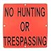 Dubster Durable Easy to Mount Orange No Hunting or Trespassing Sign, 6 3/4 Inch, Pack of 5