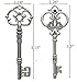 Makhry Mixed 20 Extra Large Antique Silver Finish Skeleton Keys Rustic Key for Wedding Decoration Favor(Antique Silver)