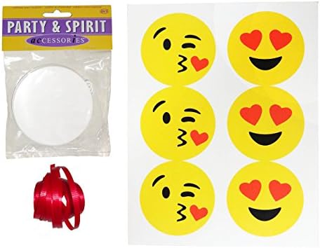 EMOJI VALENTINES DAY FAVOR PACK - 6 PER PACK