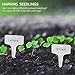 Prudance 100pcs PVC T Tag Plant Markers,Premium Nursery Garden Labels, White