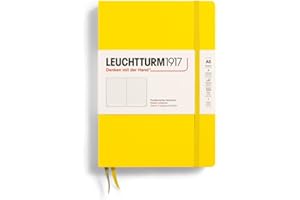 LEUCHTTURM1917 - Notebook Hardcover Medium A5-251 Numbered Pages for Writing and Journaling (Lemon, Dotted)