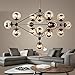 Luxon 6w G80 Led Bulb with Mirror, Half Chrome Siliver Globe Shape Bulb ,Energy Saving Warm White 2700k, Non-dimmable