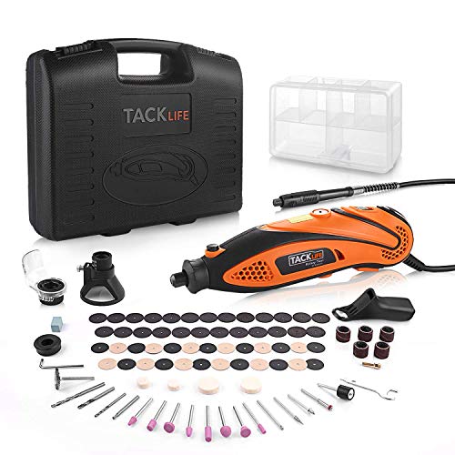 Tacklife Multi-Functional Rotary Tool Kit with 80 Accessories and 4 Attachments Variable Speed with Flexible Shaft for Home Improvement or Crafting Projects | RTD35ACL