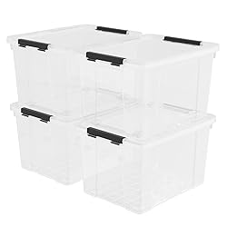 Ucake 40 Quart Large Plastic Storage Bins with