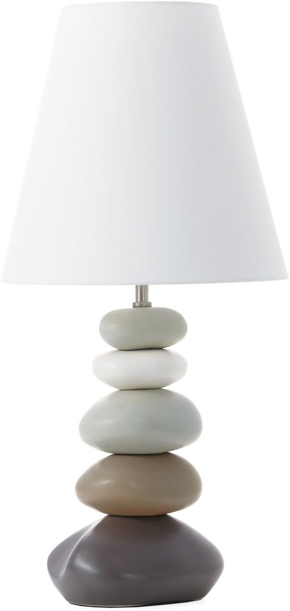 stacked stone table lamp
