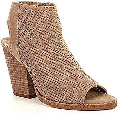 taupe perforated booties