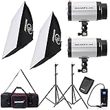 Neewer® 600W Photo Studio Monolight Strobe Flash Light Softbox Lighting Kit with Carrying Bag for Video Shooting,Location and Portrait Photography(300DI)