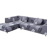 MIFXIN L Shape Sofa Cover 2 Pcs Stretch Slipcover