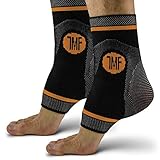 Pair of Copper Infused Compression Ankle Brace, Silicone Ankle Support w/Anti-Microbial Copper. Plantar Fasciitis, Foot, Achilles Tendon Pain Relief. Prevent & Support Ankle Injuries & Soreness - S
