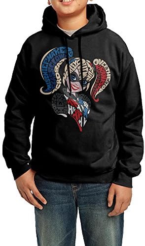 Boys Girls Harley Quin Fleece Hoodie Sweatshirt XL