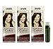 Cosamo -Love Your Color- Ammonia & Peroxide Free Hair Color #777 Medium Ash Brown (Pack of 3) with One Jarosa Beauty Bee Organic Peppermint Lip Balm 100% All Natural Deep Moisturizing Usda Certified