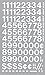 CHARTPAK Self-Adhesive Vinyl Numbers, 3/4 Inch High, White, 72 per Pack (01126)