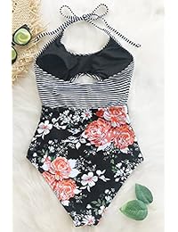 CUPSHE traje de baño de una pieza con impresión de fragancia secreta para mujer